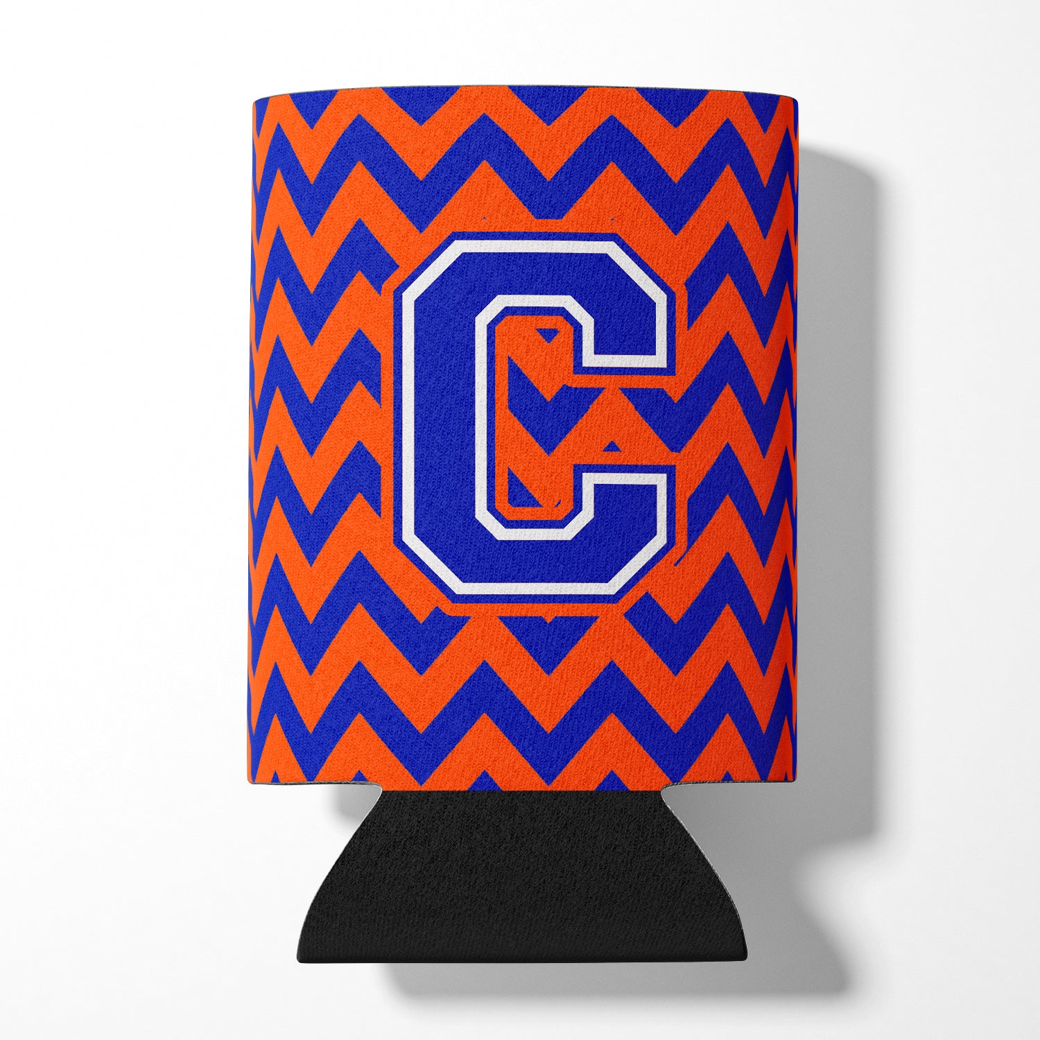 Letter C Chevron Orange and Blue Can or Bottle Hugger CJ1044-CCC.