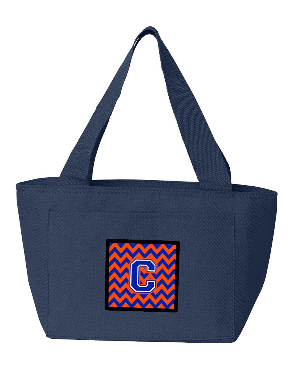 Letter C Chevron Orange and Blue Lunch Bag CJ1044-CNA-8808 by Caroline's Treasures