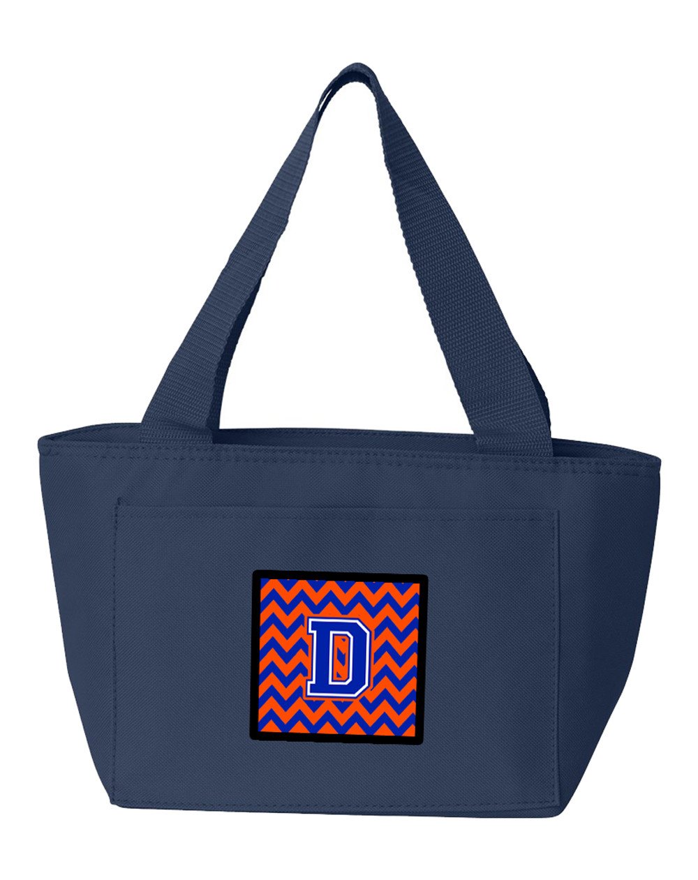 Letter D Chevron Orange and Blue Lunch Bag CJ1044-DNA-8808 by Caroline's Treasures