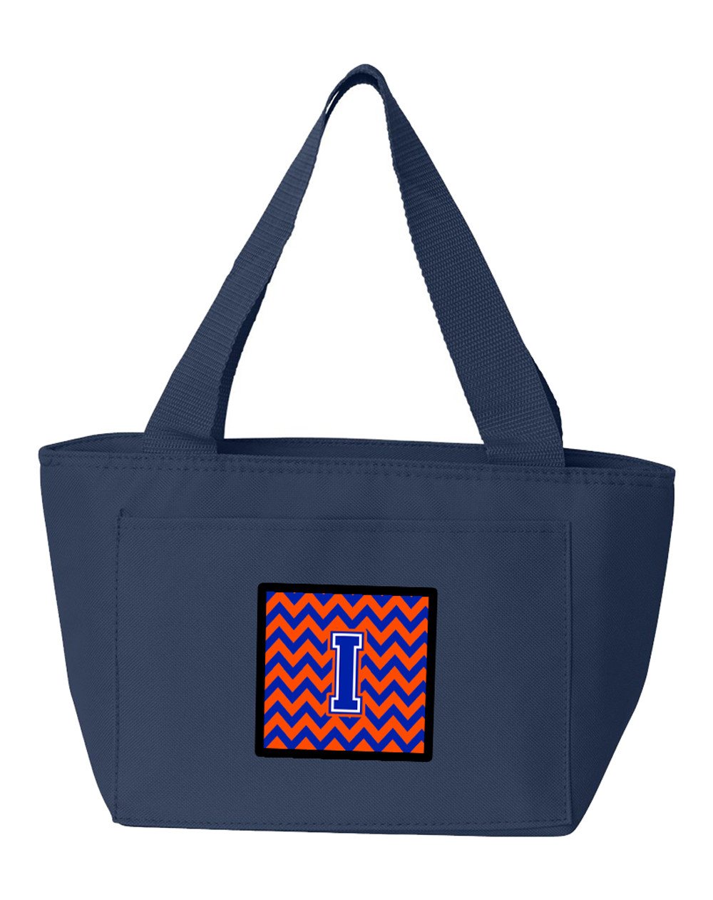 Letter I Chevron Orange and Blue Lunch Bag CJ1044-INA-8808 by Caroline's Treasures