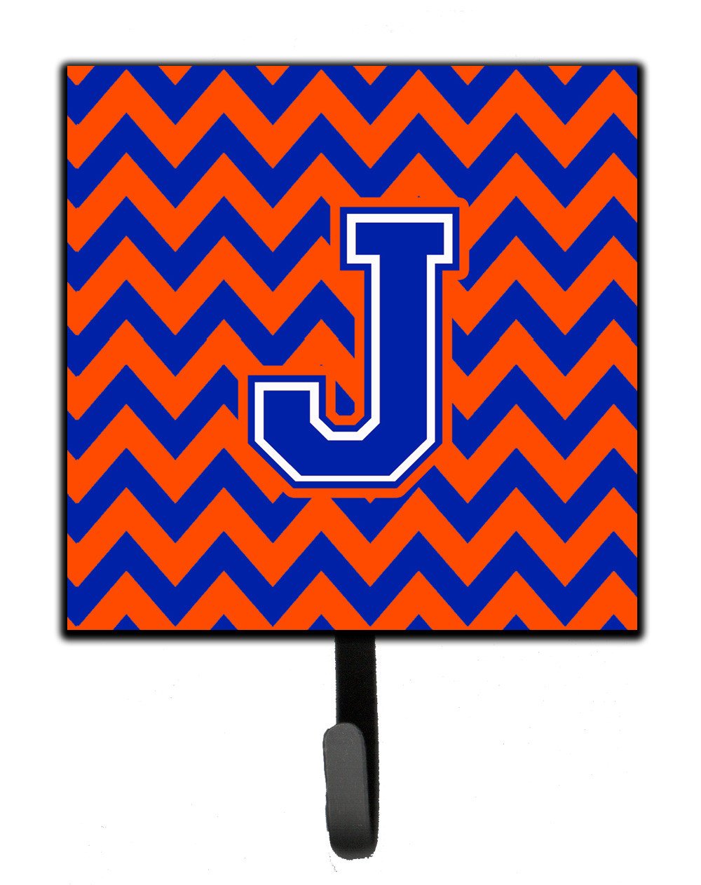 Letter J Chevron Orange and Blue Leash or Key Holder CJ1044-JSH4 by Caroline's Treasures