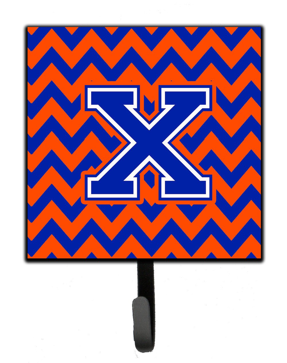 Letter X Chevron Orange and Blue Leash or Key Holder CJ1044-XSH4 by Caroline&#39;s Treasures