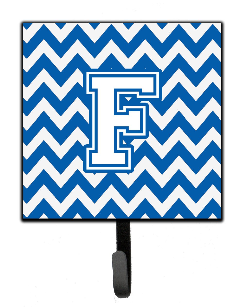 Letter F Chevron Blue and White Leash or Key Holder CJ1045-FSH4 by Caroline&#39;s Treasures