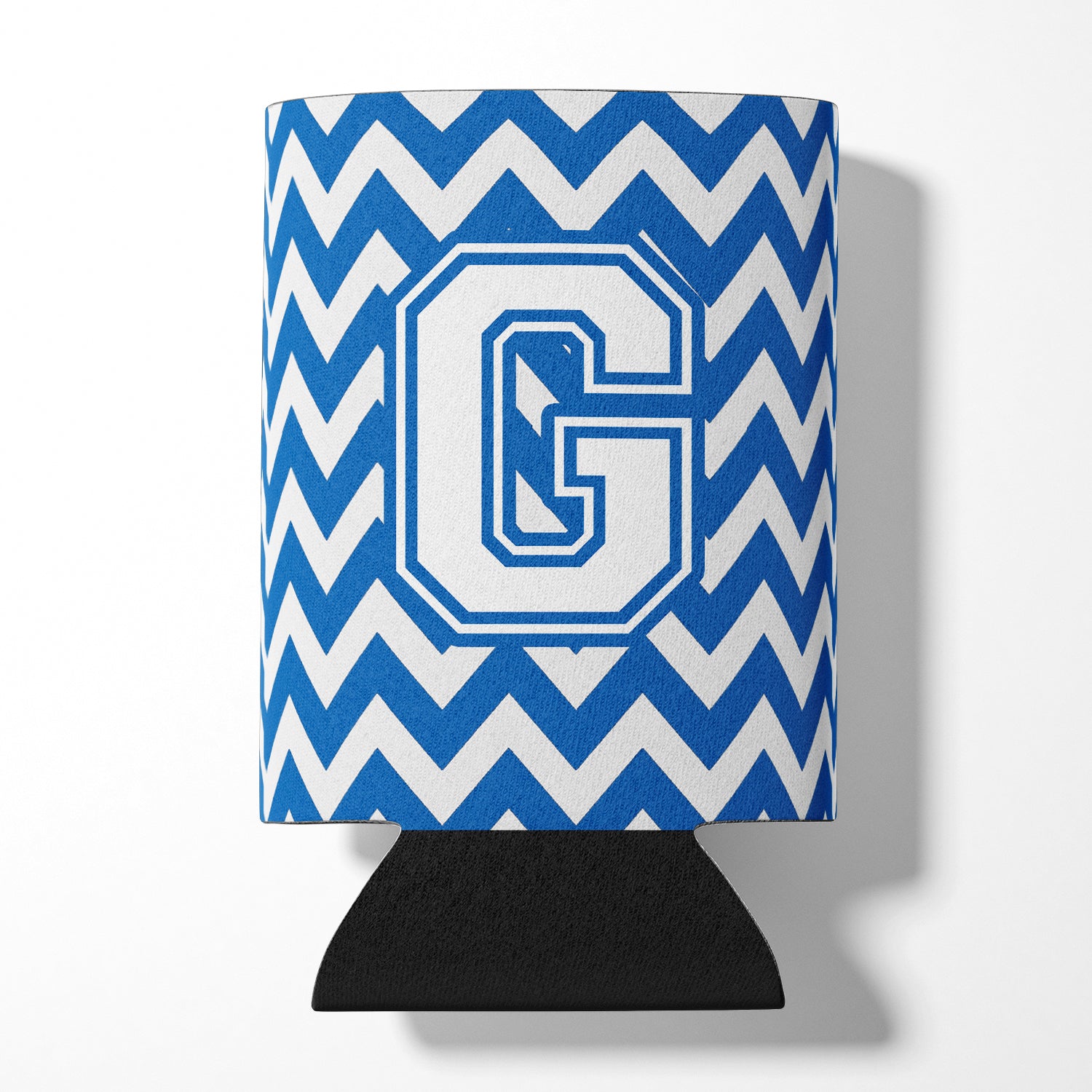 Letter G Chevron Blue and White Can or Bottle Hugger CJ1045-GCC.