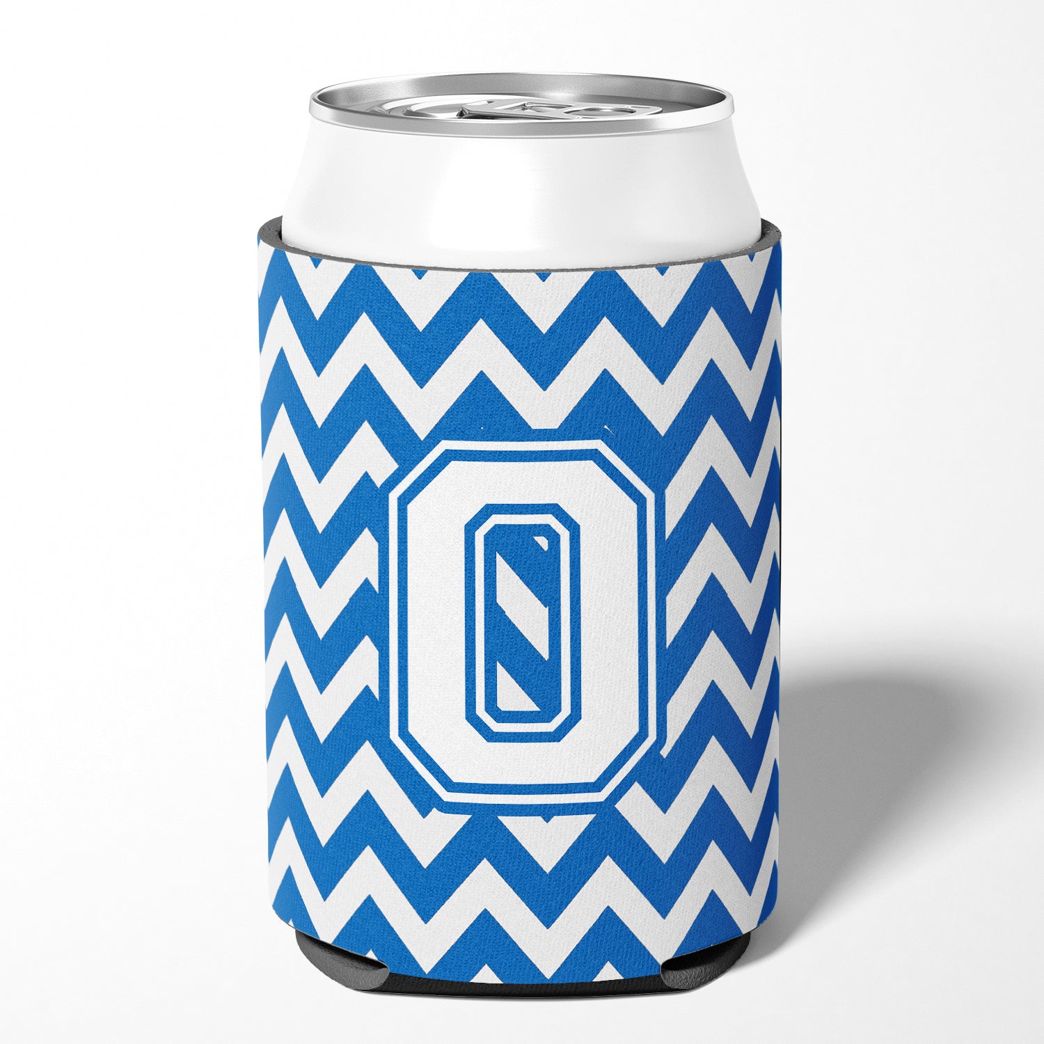 Letter O Chevron Blue and White Can or Bottle Hugger CJ1045-OCC.