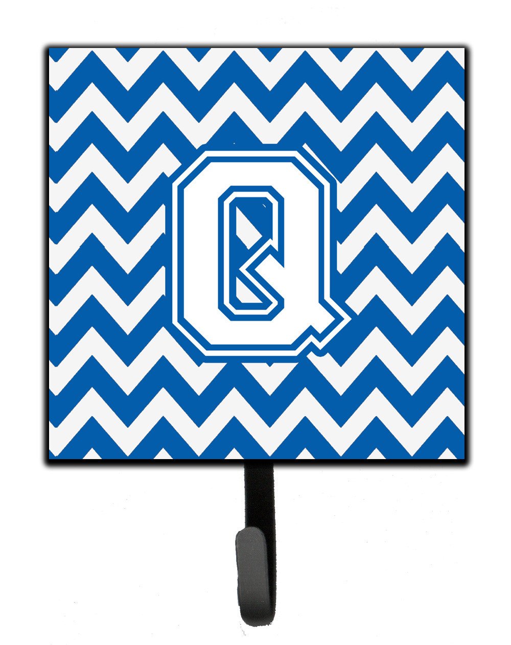 Letter Q Chevron Blue and White Leash or Key Holder CJ1045-QSH4 by Caroline's Treasures