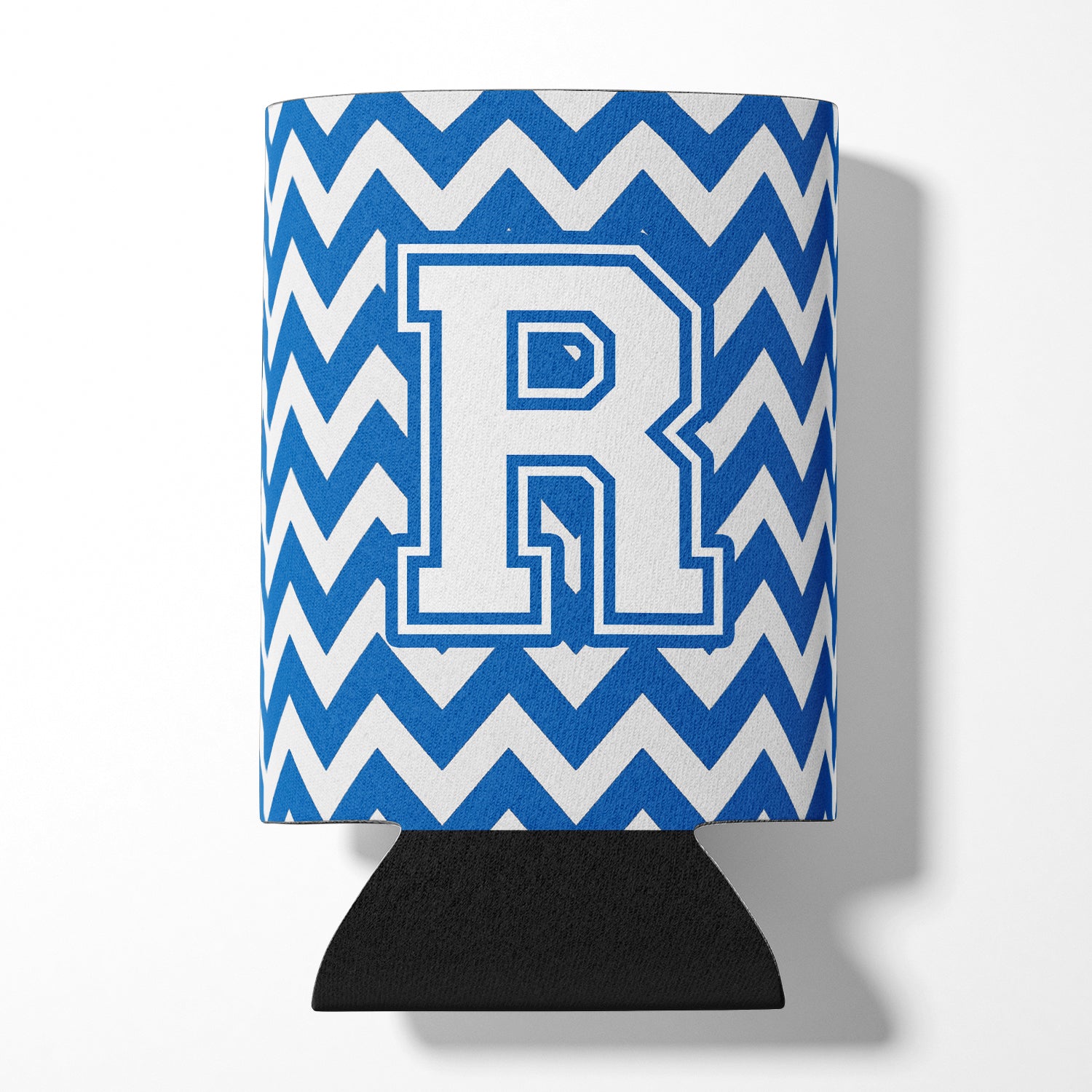 Letter R Chevron Blue and White Can or Bottle Hugger CJ1045-RCC.