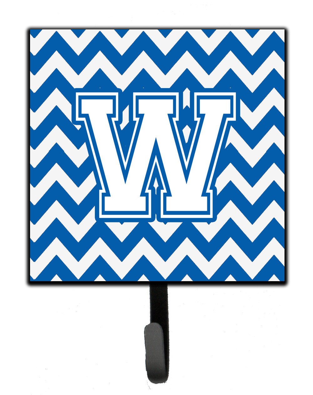 Letter W Chevron Blue and White Leash or Key Holder CJ1045-WSH4 by Caroline's Treasures