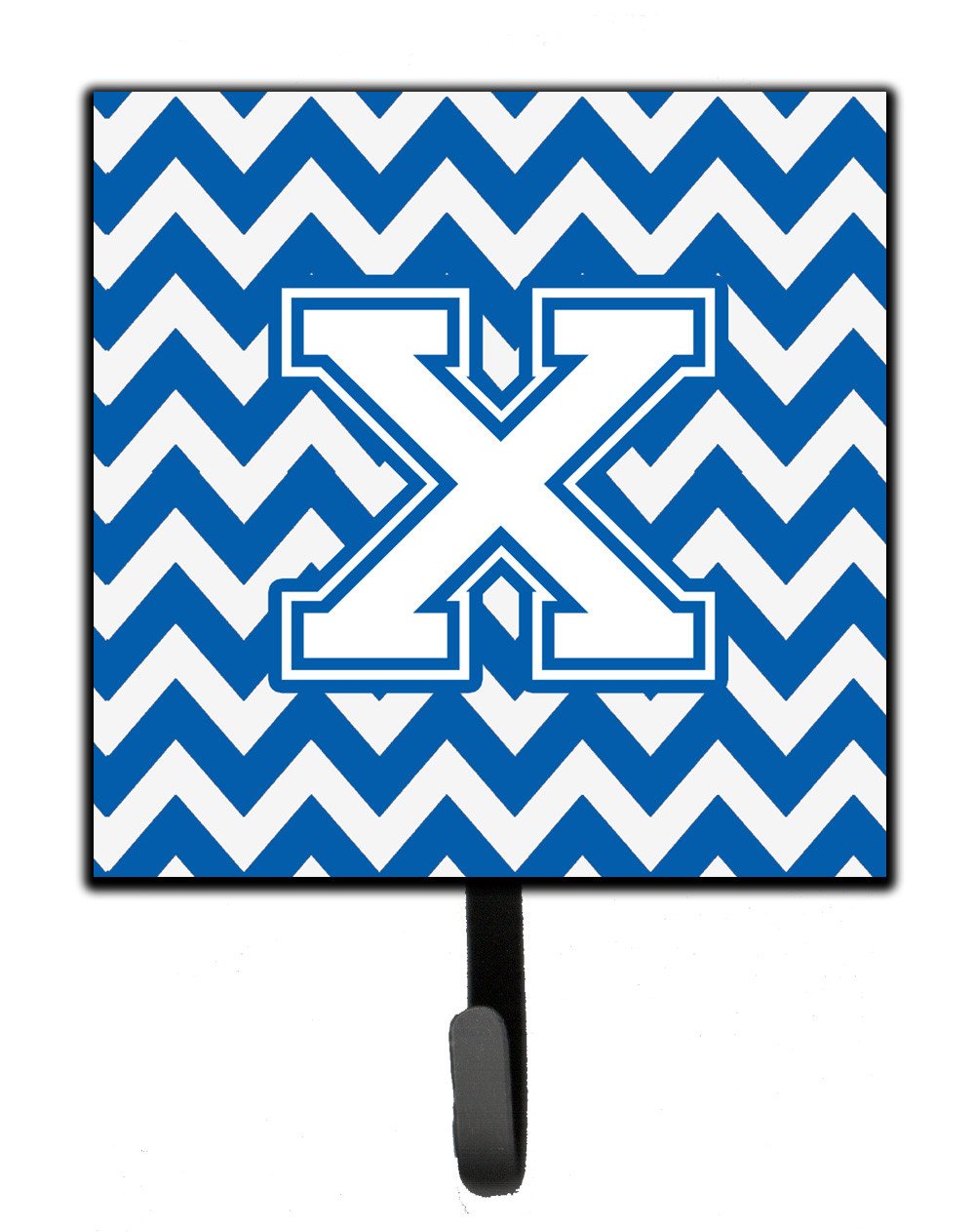 Letter X Chevron Blue and White Leash or Key Holder CJ1045-XSH4 by Caroline's Treasures