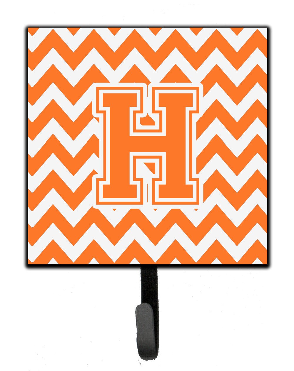 Letter H Chevron Orange and White Leash or Key Holder CJ1046-HSH4 by Caroline&#39;s Treasures