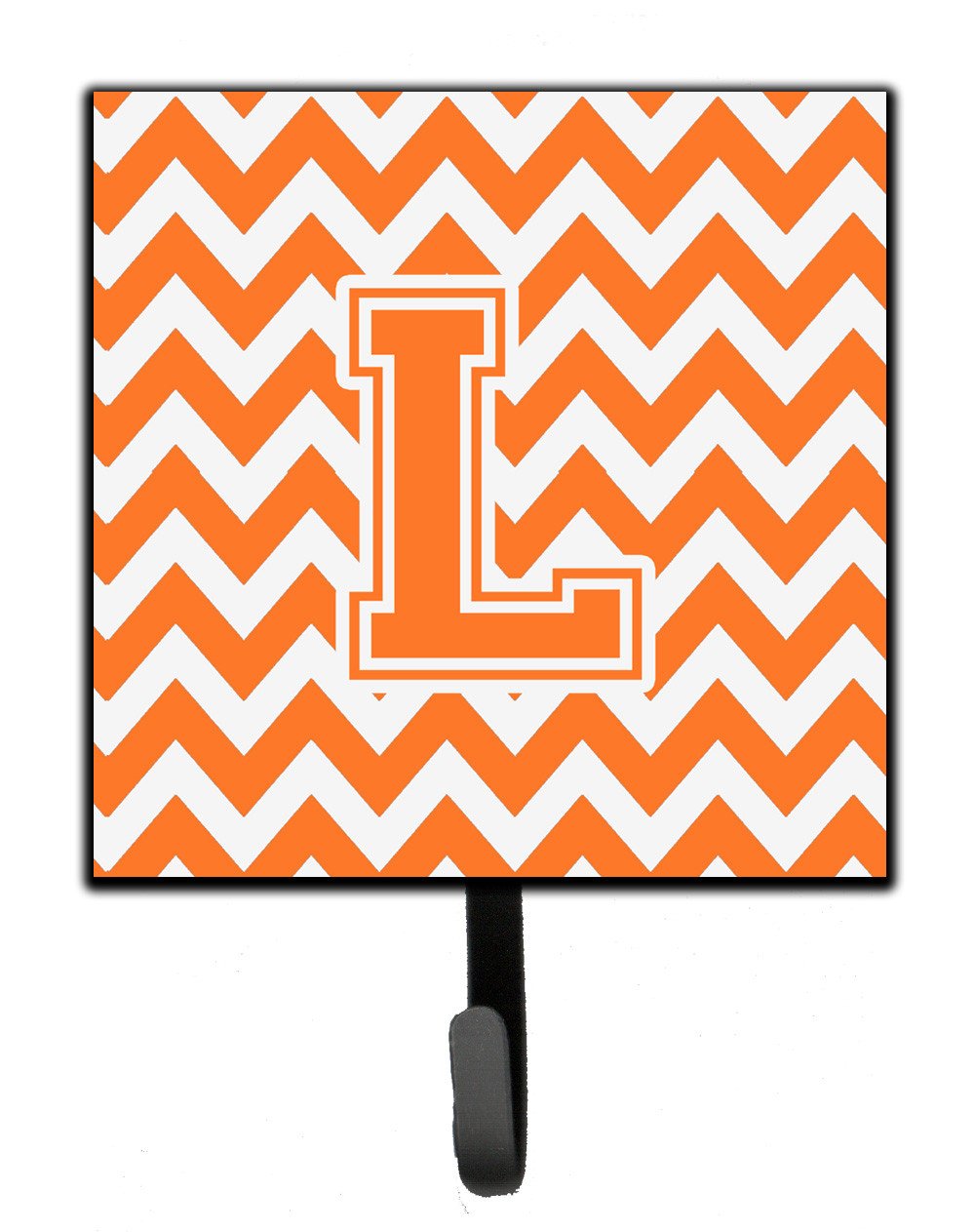 Letter L Chevron Orange and White Leash or Key Holder CJ1046-LSH4 by Caroline&#39;s Treasures