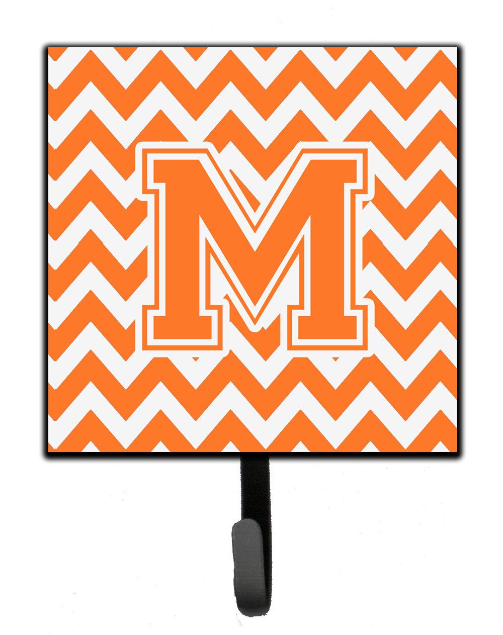 Letter M Chevron Orange and White Leash or Key Holder CJ1046-MSH4 by Caroline's Treasures