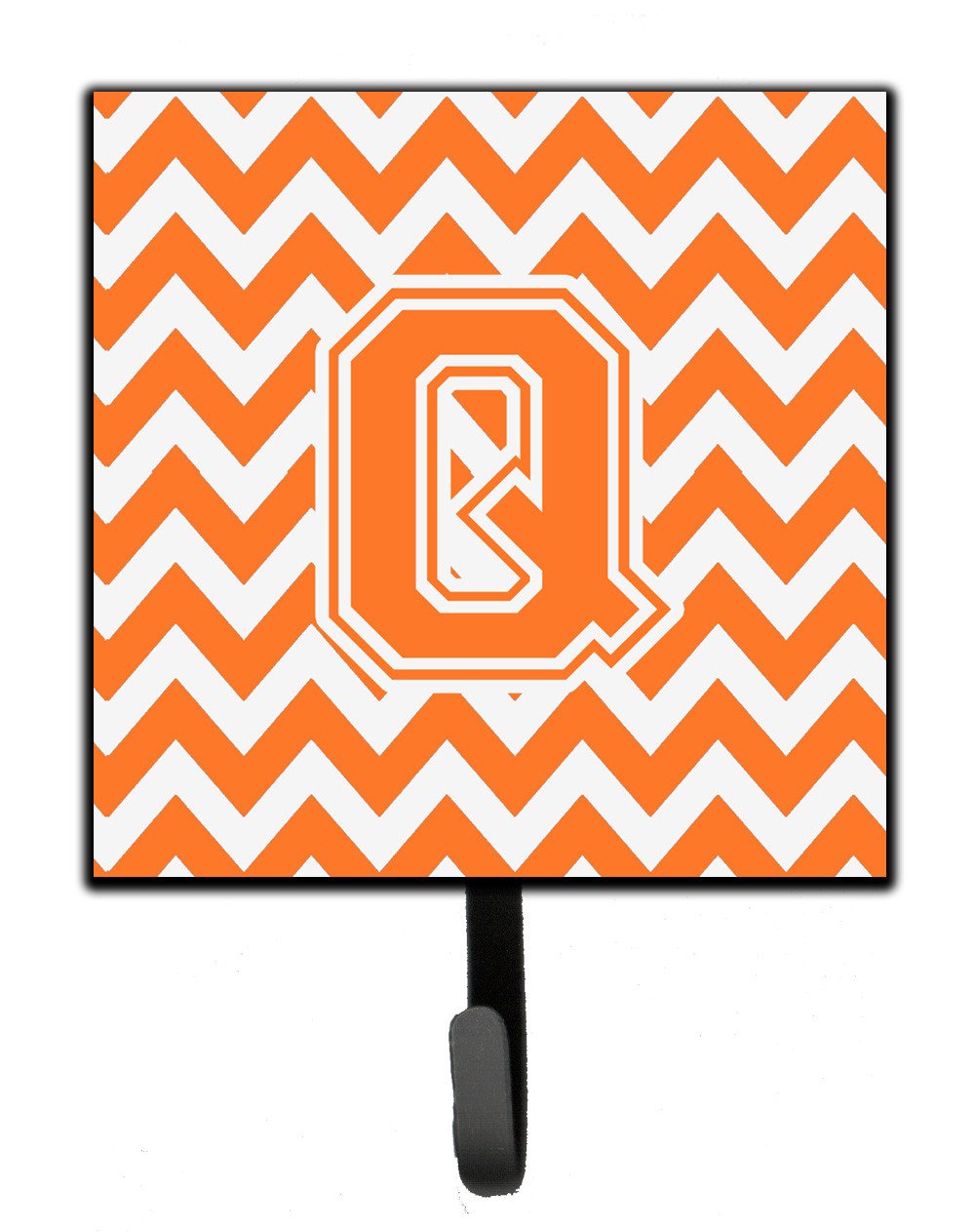 Letter Q Chevron Orange and White Leash or Key Holder CJ1046-QSH4 by Caroline's Treasures