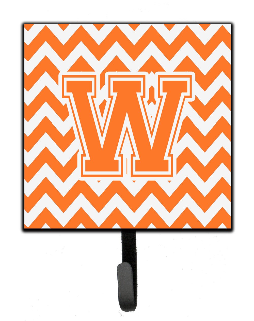 Letter W Chevron Orange and White Leash or Key Holder CJ1046-WSH4 by Caroline&#39;s Treasures