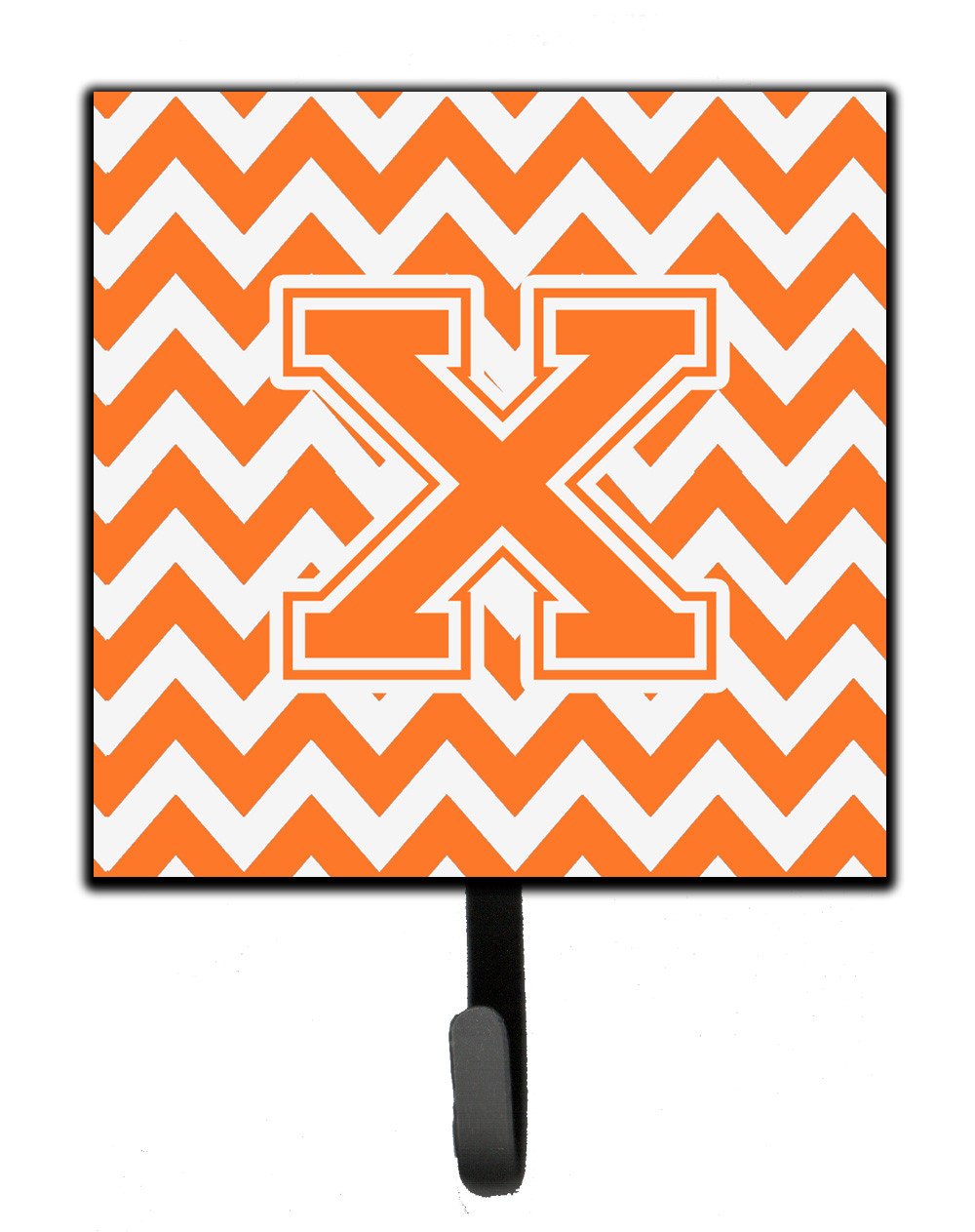 Letter X Chevron Orange and White Leash or Key Holder CJ1046-XSH4 by Caroline's Treasures