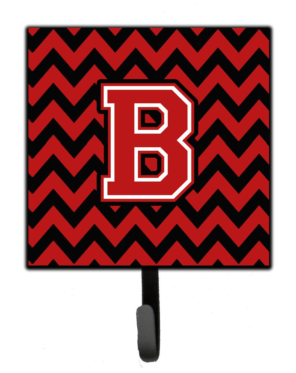 Letter B Chevron Black and Red   Leash or Key Holder CJ1047-BSH4 by Caroline's Treasures