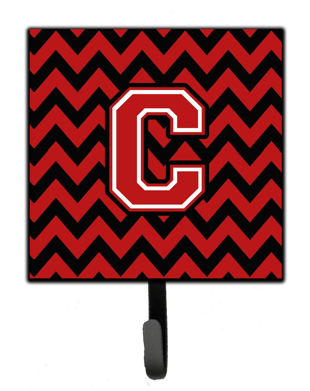 Letter C Chevron Black and Red   Leash or Key Holder CJ1047-CSH4 by Caroline's Treasures