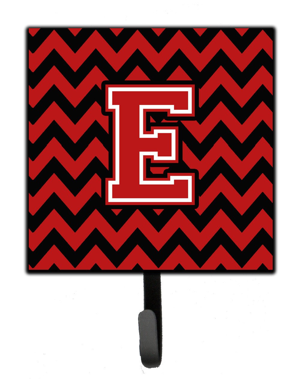 Letter E Chevron Black and Red   Leash or Key Holder CJ1047-ESH4 by Caroline&#39;s Treasures