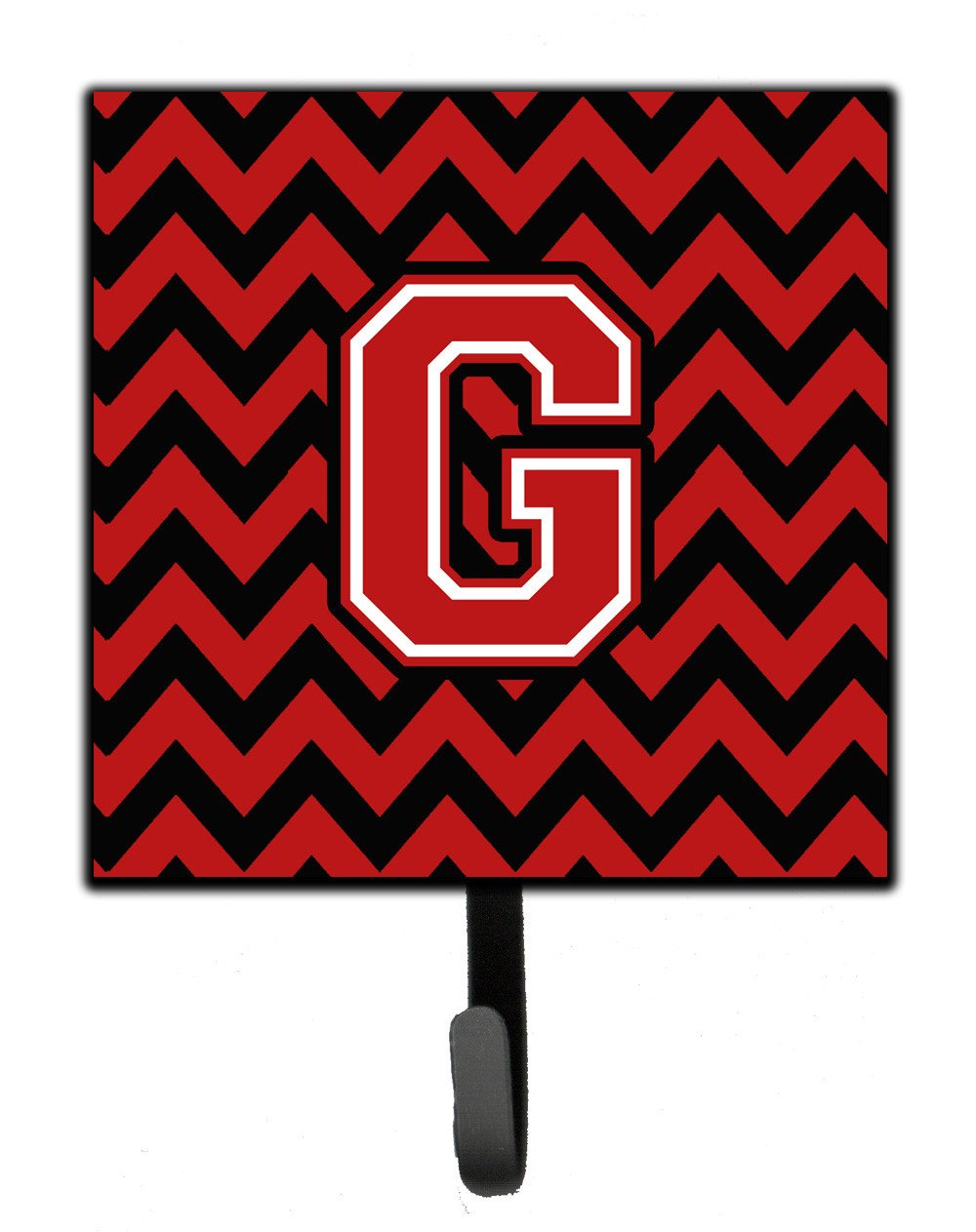 Letter G Chevron Black and Red   Leash or Key Holder CJ1047-GSH4 by Caroline's Treasures