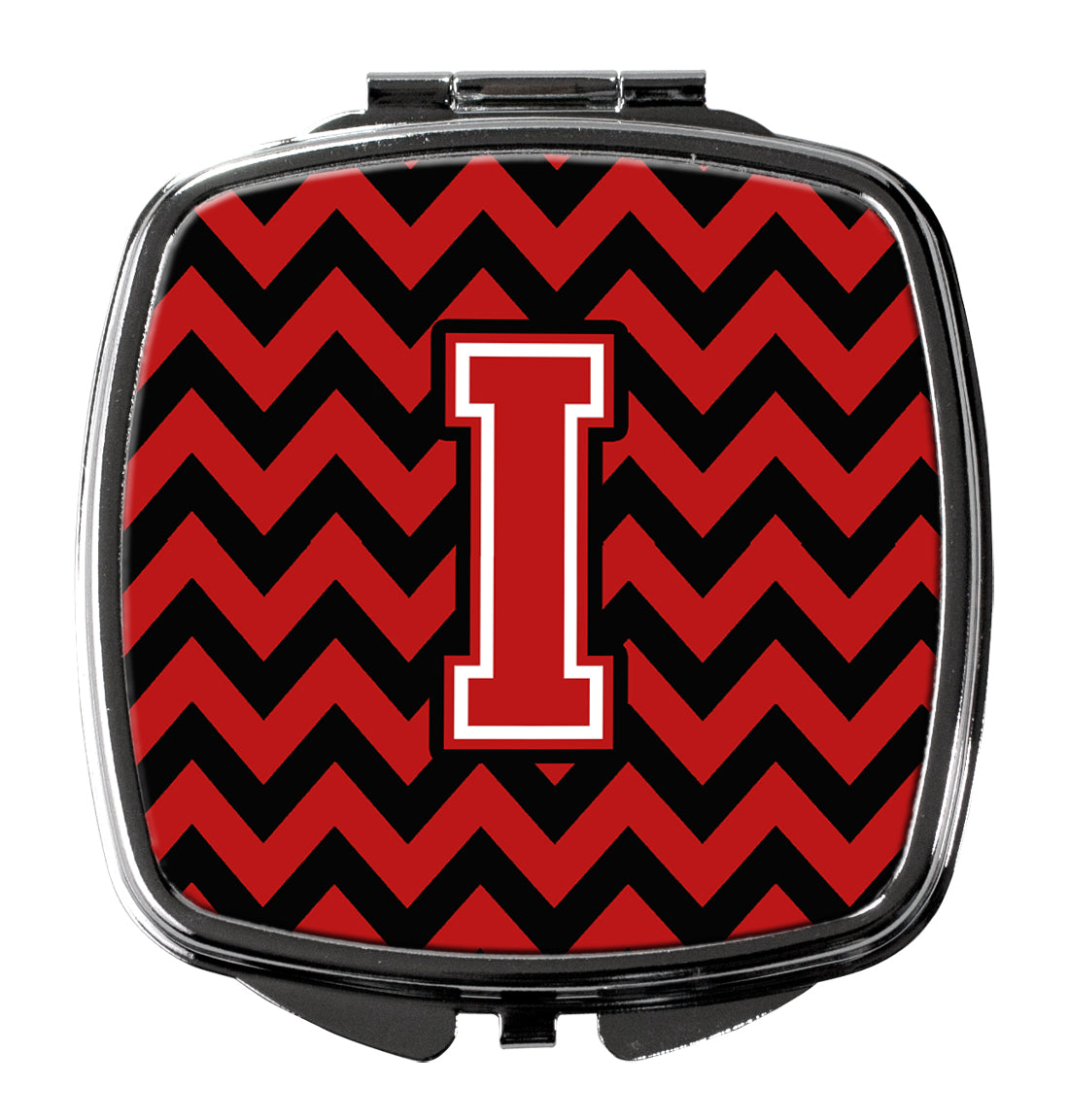 Letter I Chevron Black and Red   Compact Mirror CJ1047-ISCM  the-store.com.