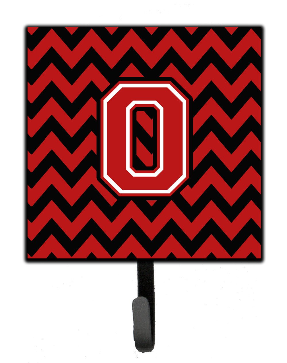 Letter O Chevron Black and Red   Leash or Key Holder CJ1047-OSH4 by Caroline's Treasures