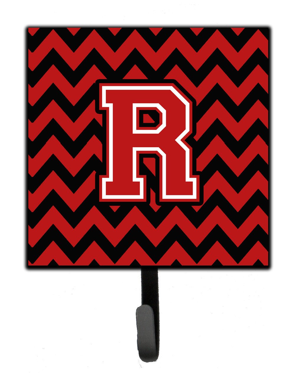 Letter R Chevron Black and Red   Leash or Key Holder CJ1047-RSH4 by Caroline's Treasures