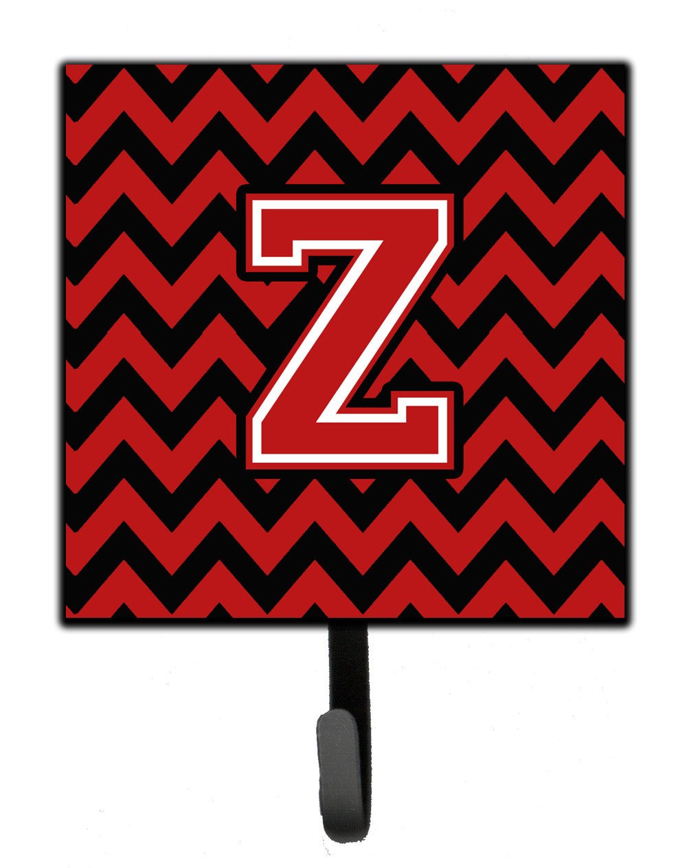 Letter Z Chevron Black and Red   Leash or Key Holder CJ1047-ZSH4 by Caroline's Treasures