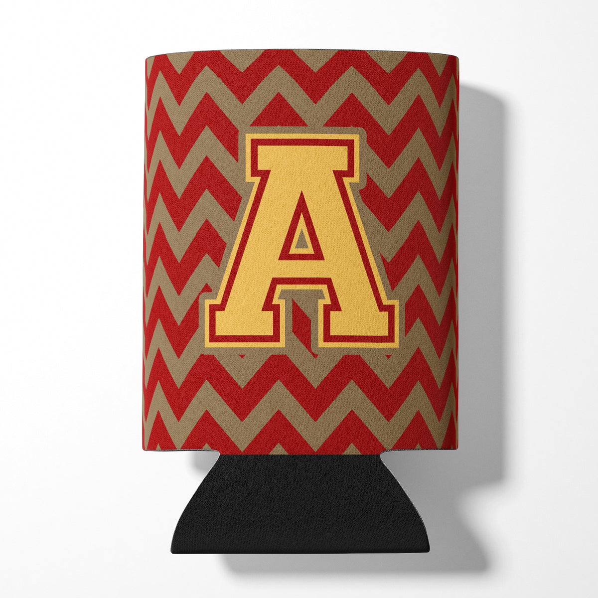 Letter A Chevron Garnet and Gold  Can or Bottle Hugger CJ1048-ACC.