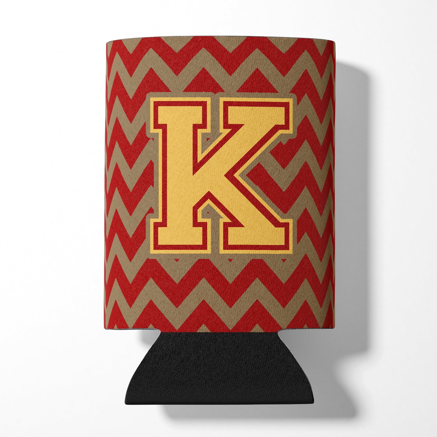 Letter K Chevron Garnet and Gold  Can or Bottle Hugger CJ1048-KCC.