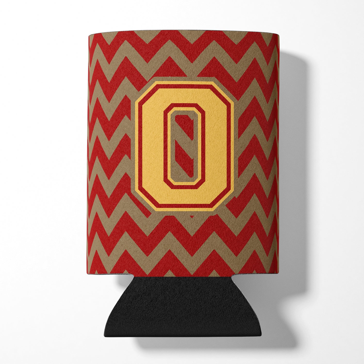 Letter O Chevron Garnet and Gold  Can or Bottle Hugger CJ1048-OCC.