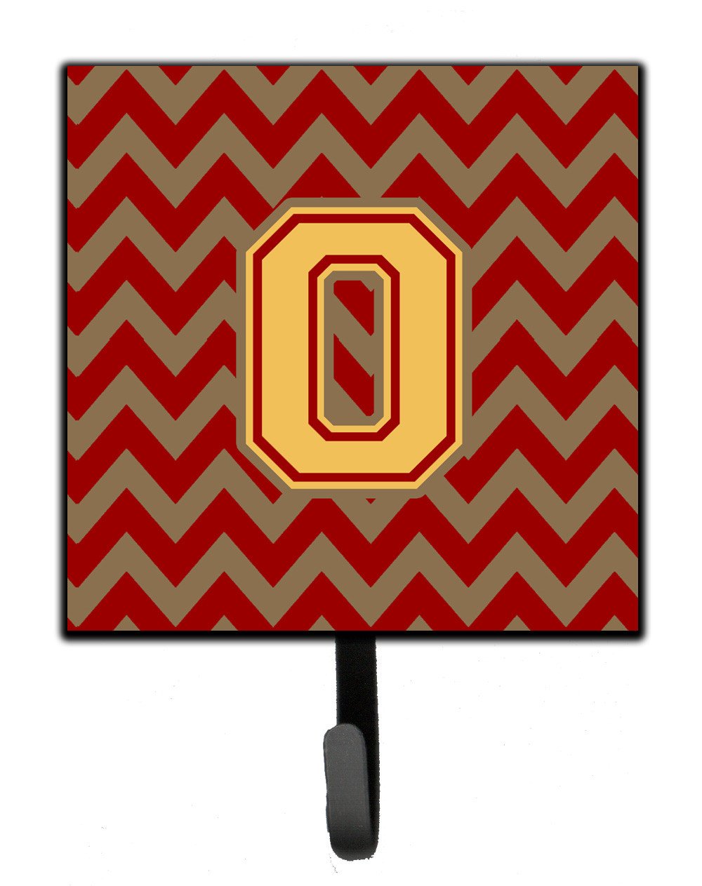 Letter O Chevron Garnet and Gold  Leash or Key Holder CJ1048-OSH4 by Caroline's Treasures