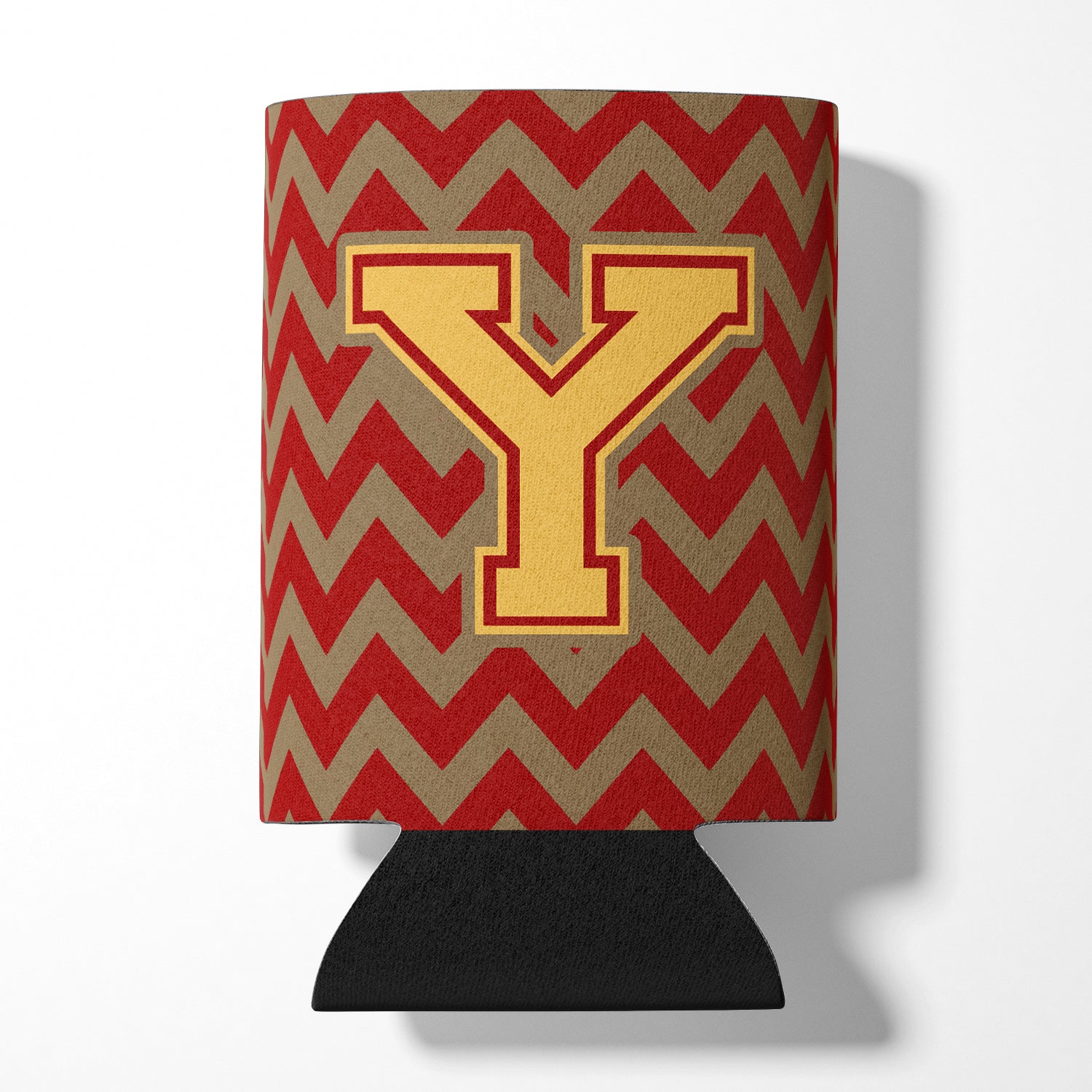 Letter Y Chevron Garnet and Gold  Can or Bottle Hugger CJ1048-YCC.