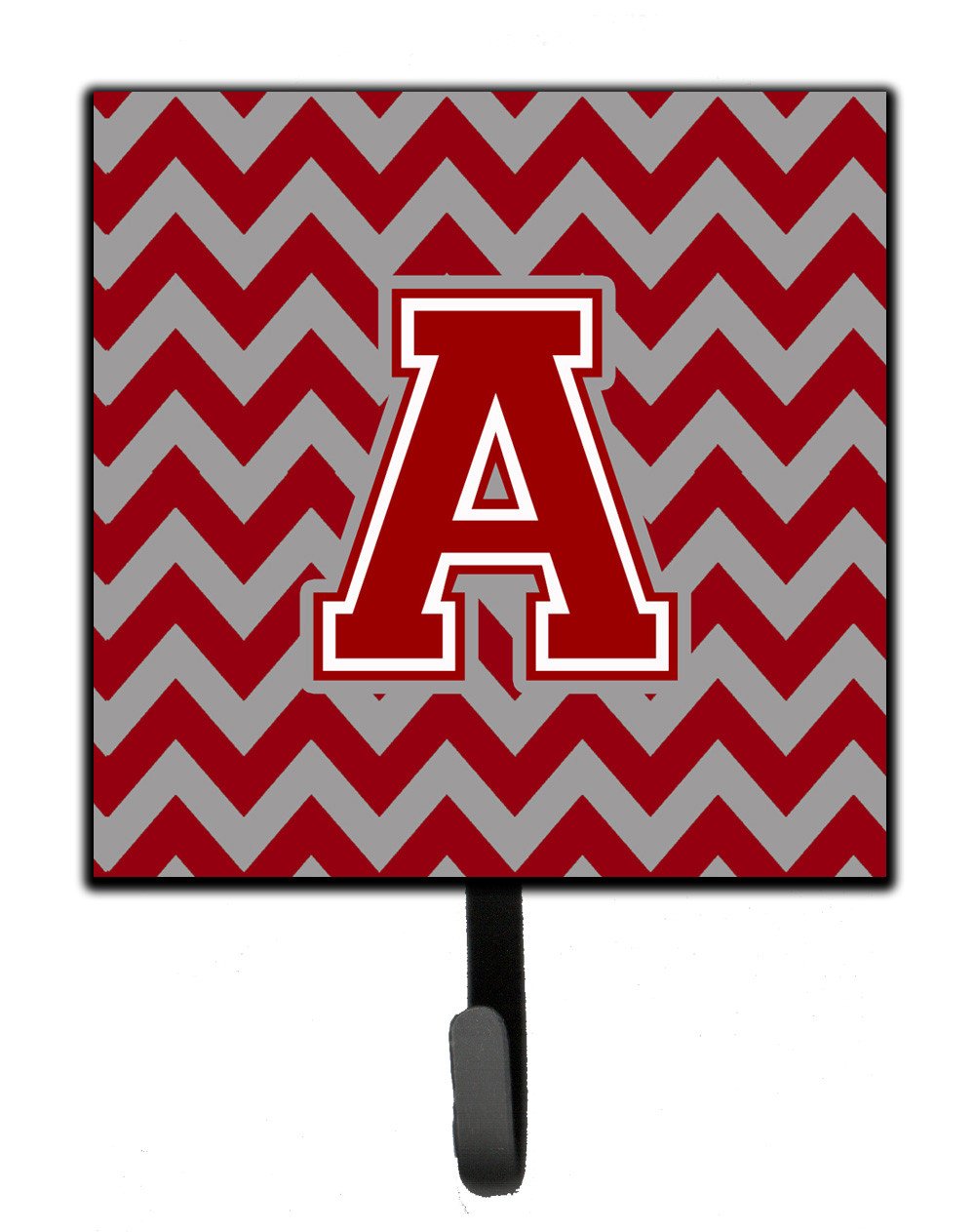 Letter A Chevron Maroon and White Leash or Key Holder CJ1049-ASH4 by Caroline's Treasures