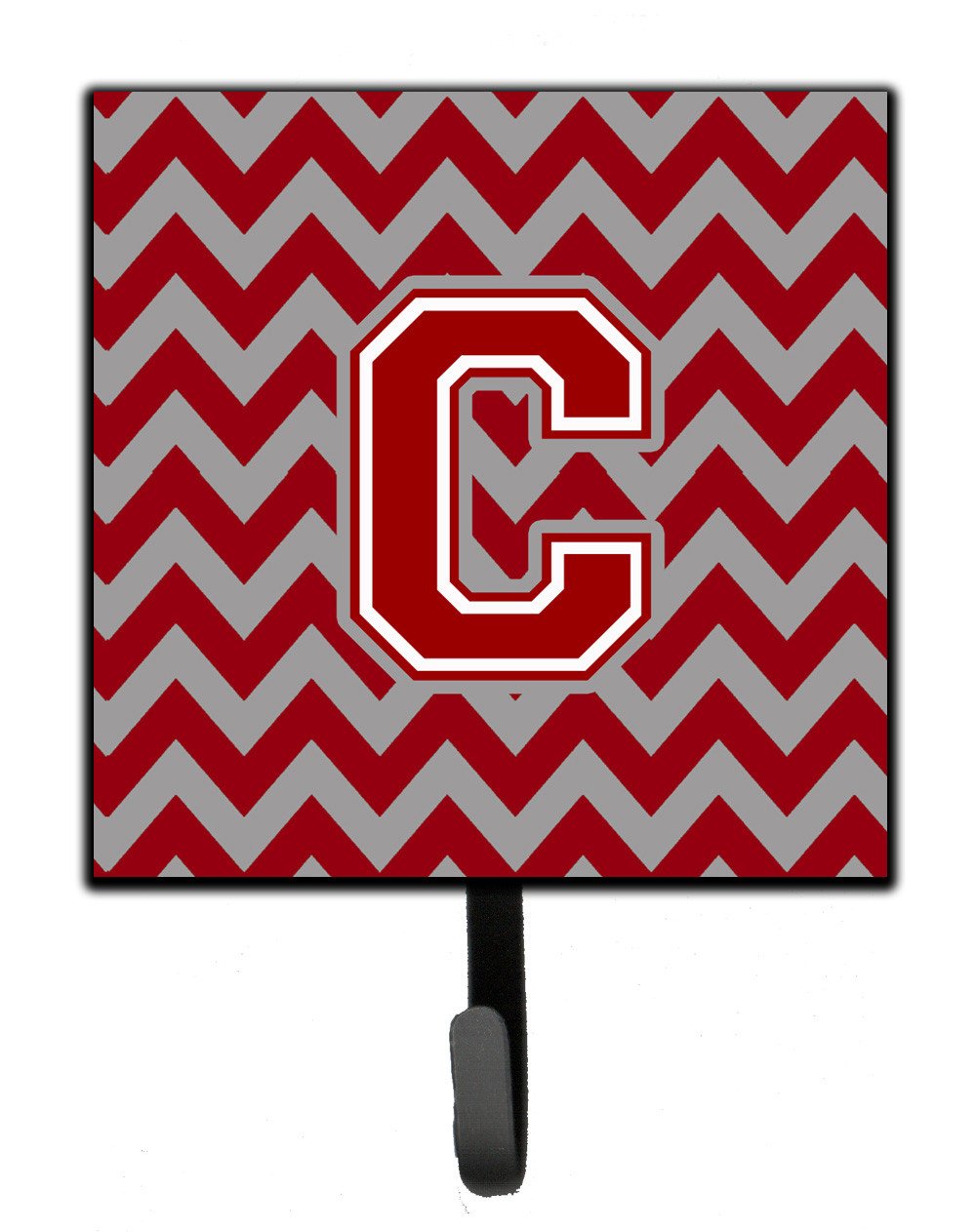 Letter C Chevron Maroon and White Leash or Key Holder CJ1049-CSH4 by Caroline's Treasures