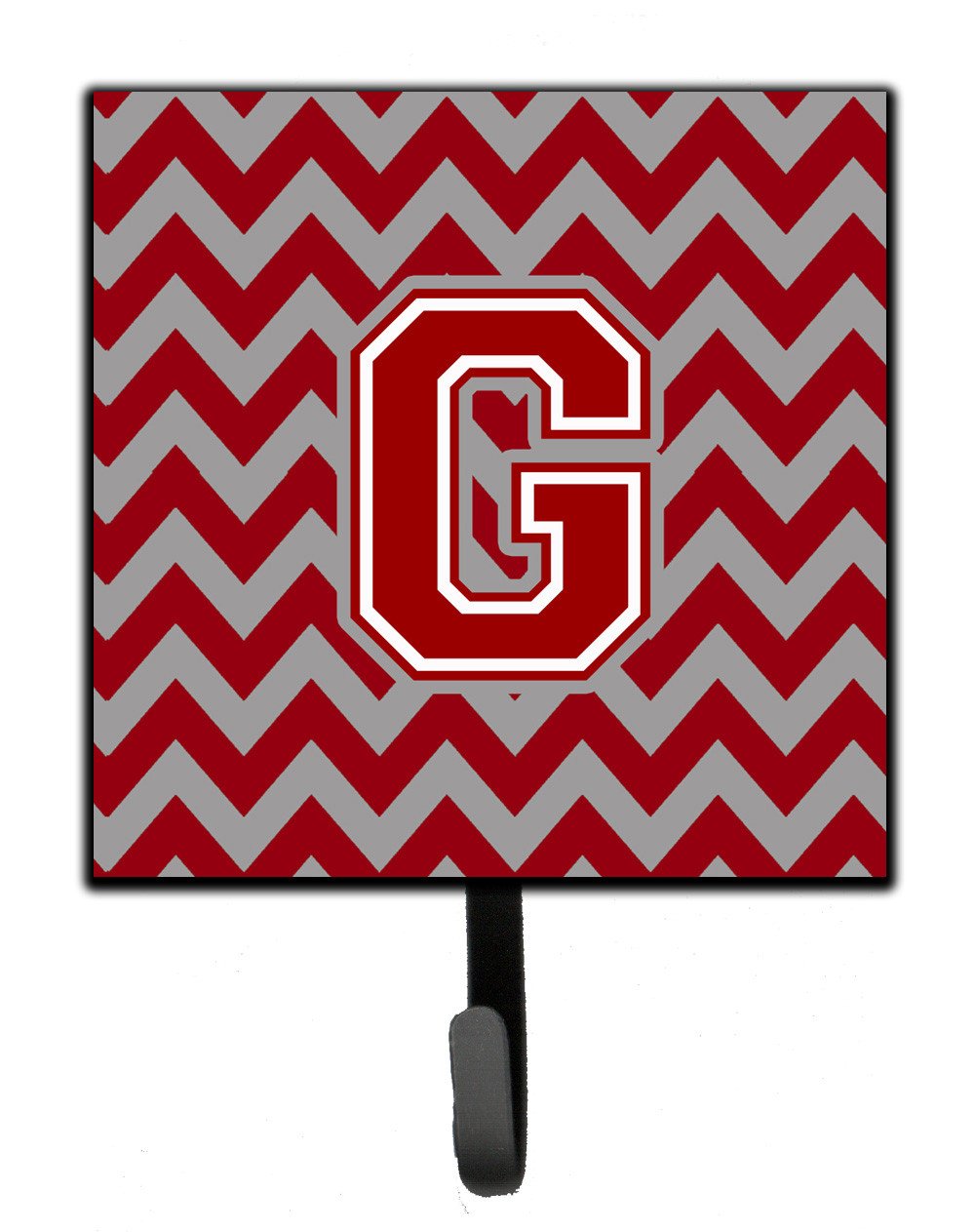 Letter G Chevron Maroon and White Leash or Key Holder CJ1049-GSH4 by Caroline's Treasures