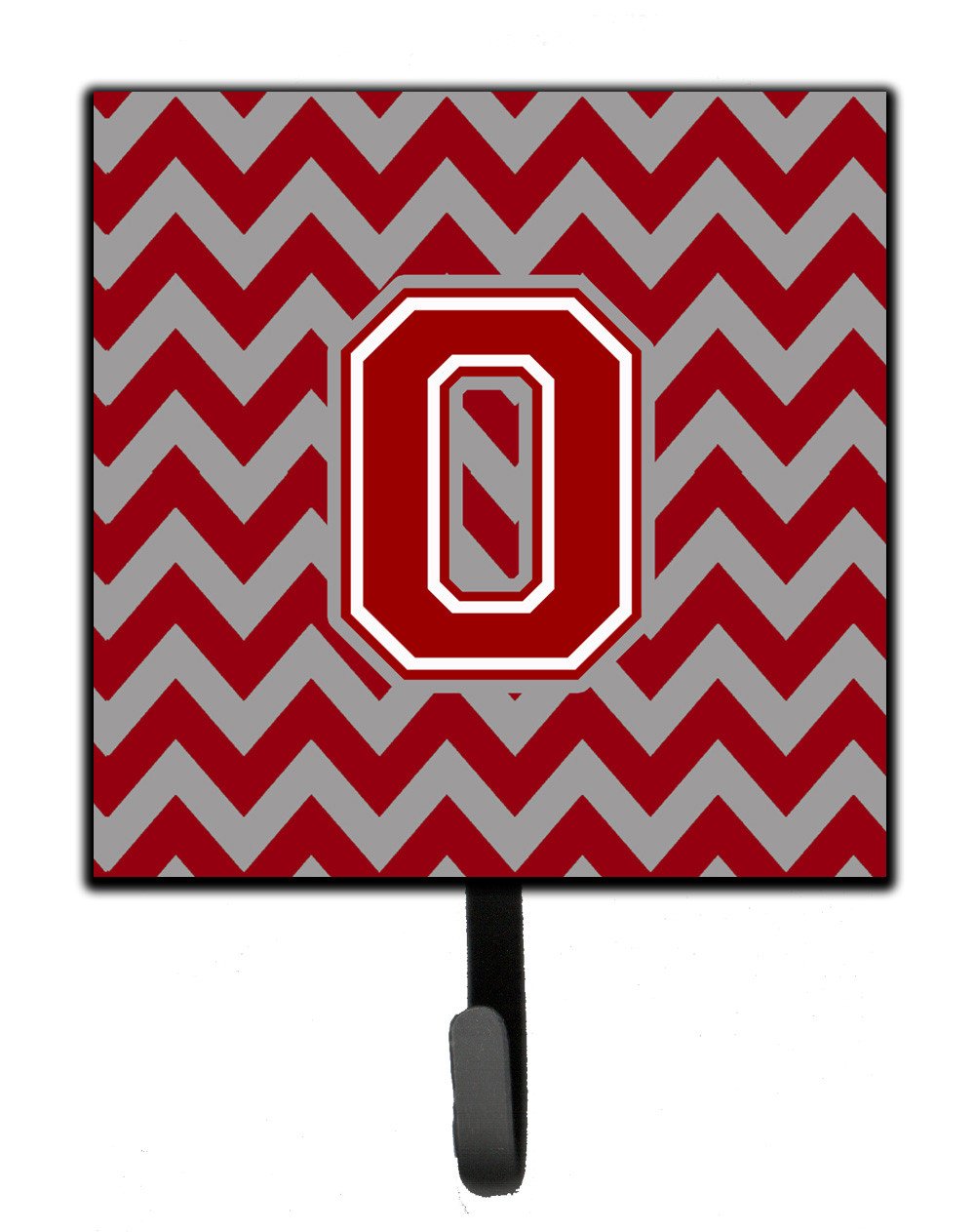 Letter O Chevron Maroon and White Leash or Key Holder CJ1049-OSH4 by Caroline's Treasures