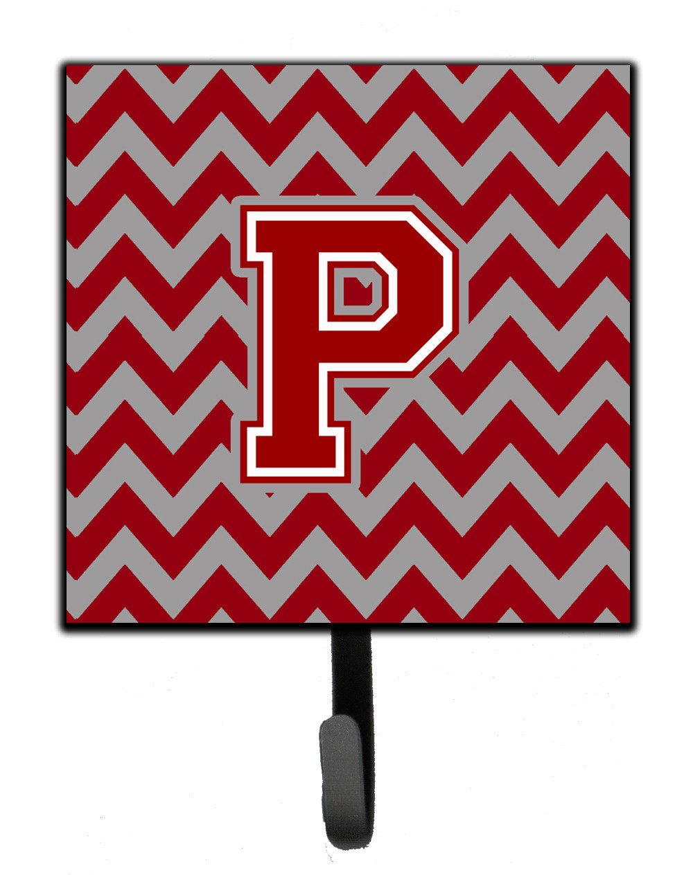 Letter P Chevron Maroon and White Leash or Key Holder CJ1049-PSH4 by Caroline's Treasures