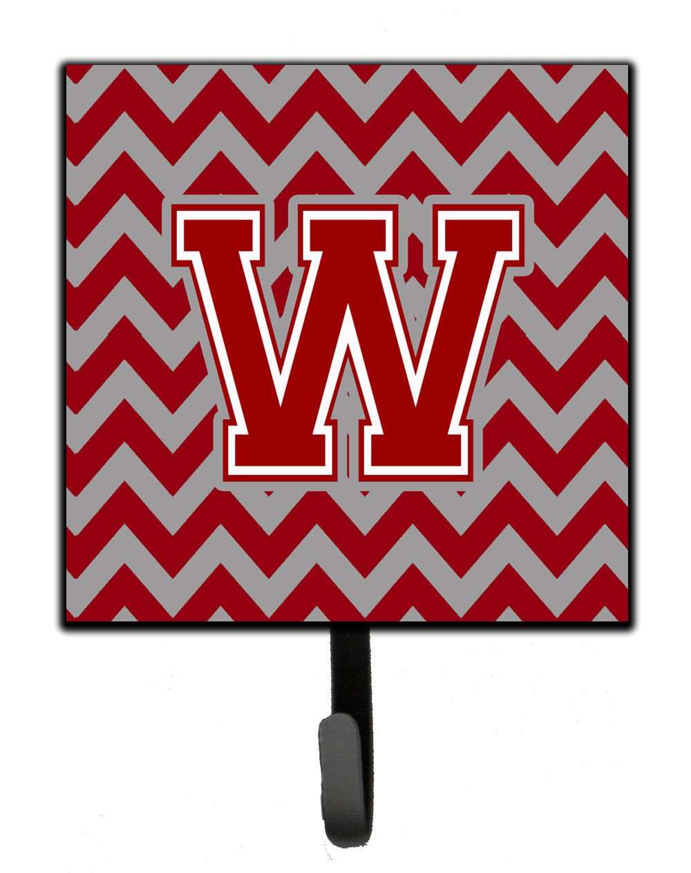 Letter W Chevron Maroon and White Leash or Key Holder CJ1049-WSH4 by Caroline&#39;s Treasures