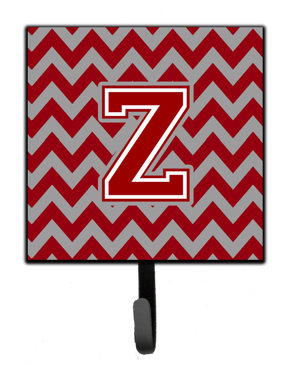 Letter Z Chevron Maroon and White Leash or Key Holder CJ1049-ZSH4 by Caroline's Treasures