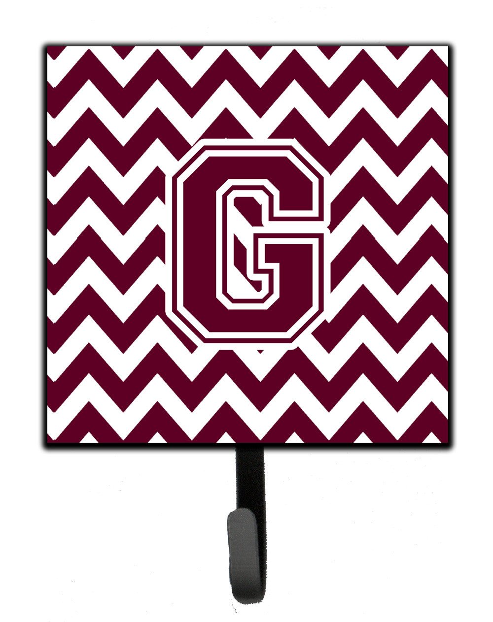 Letter G Chevron Maroon and White  Leash or Key Holder CJ1051-GSH4 by Caroline&#39;s Treasures