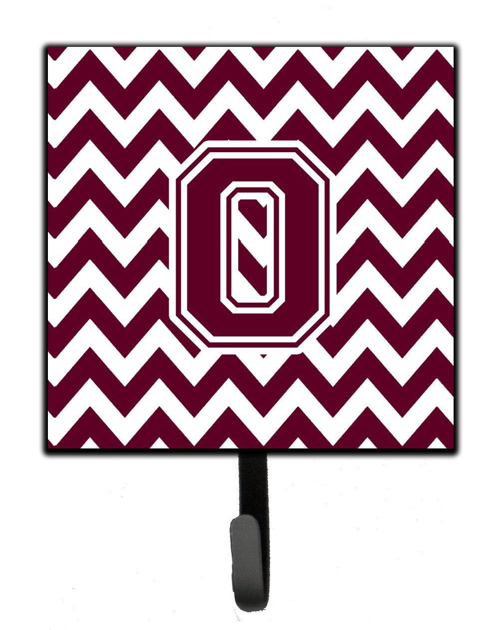 Letter O Chevron Maroon and White  Leash or Key Holder CJ1051-OSH4 by Caroline's Treasures