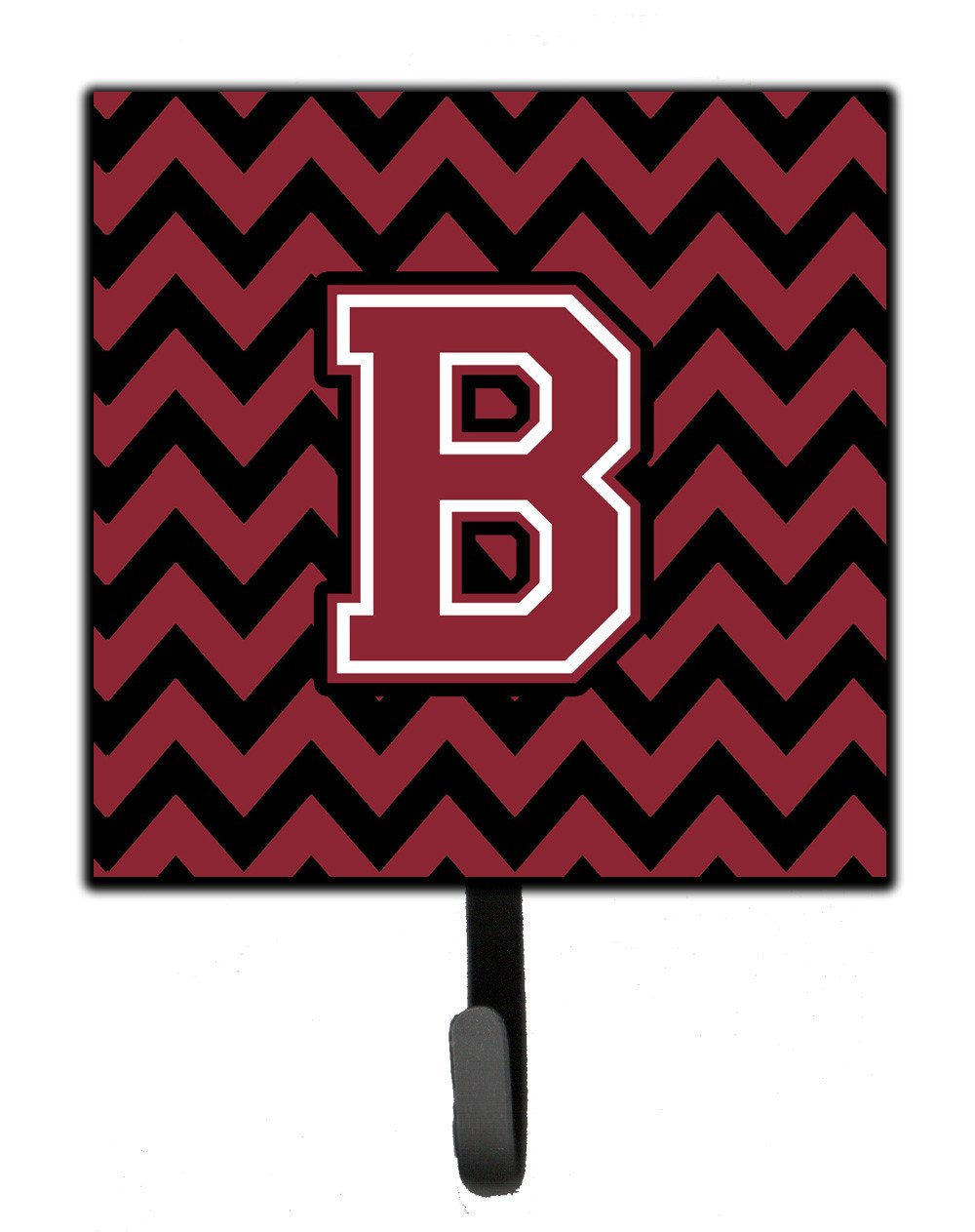 Letter B Chevron Garnet and Black  Leash or Key Holder CJ1052-BSH4 by Caroline's Treasures