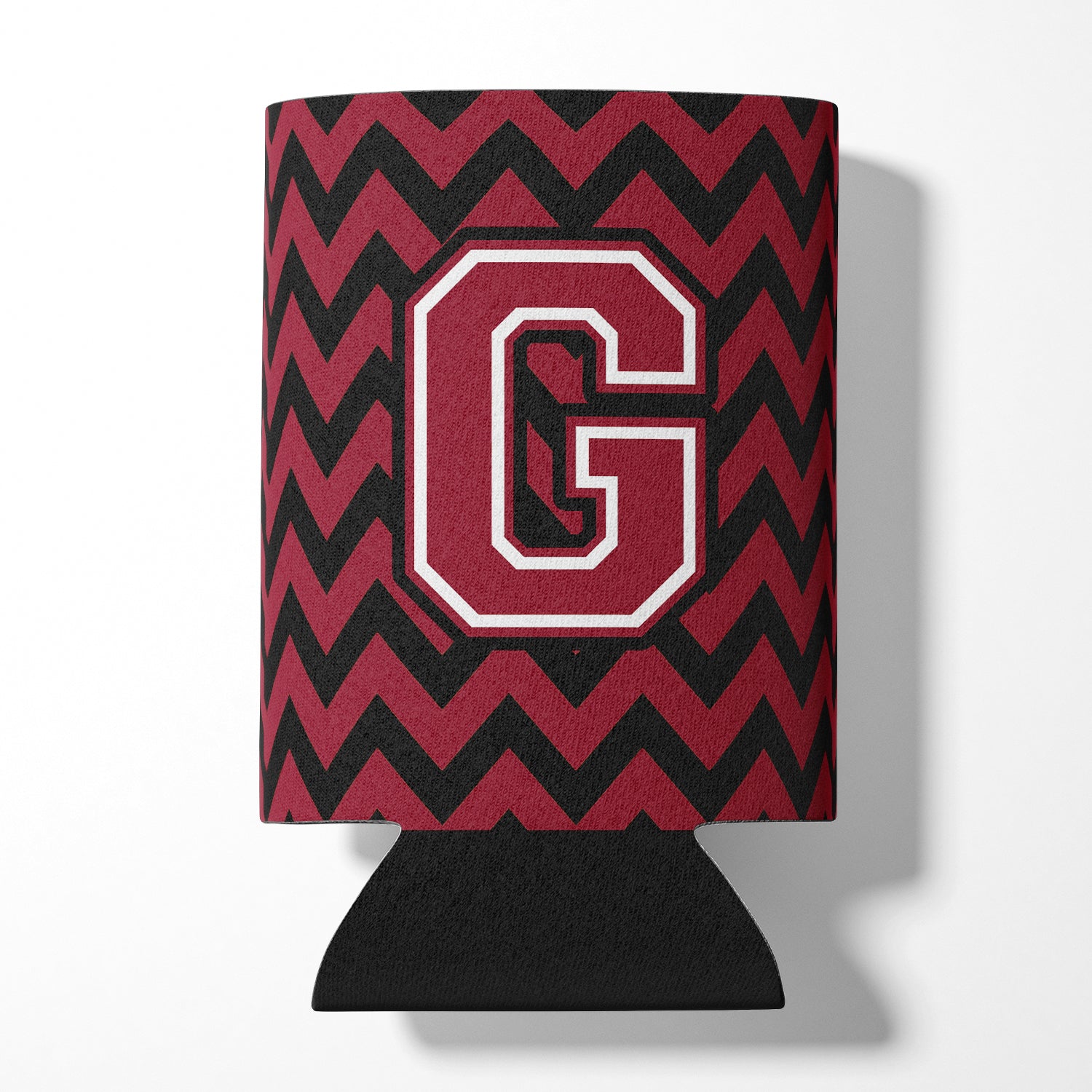 Letter G Chevron Garnet and Black  Can or Bottle Hugger CJ1052-GCC.