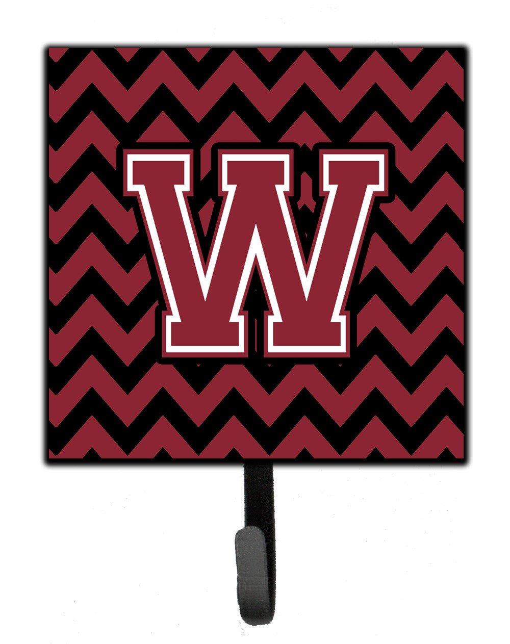 Letter W Chevron Garnet and Black  Leash or Key Holder CJ1052-WSH4 by Caroline&#39;s Treasures