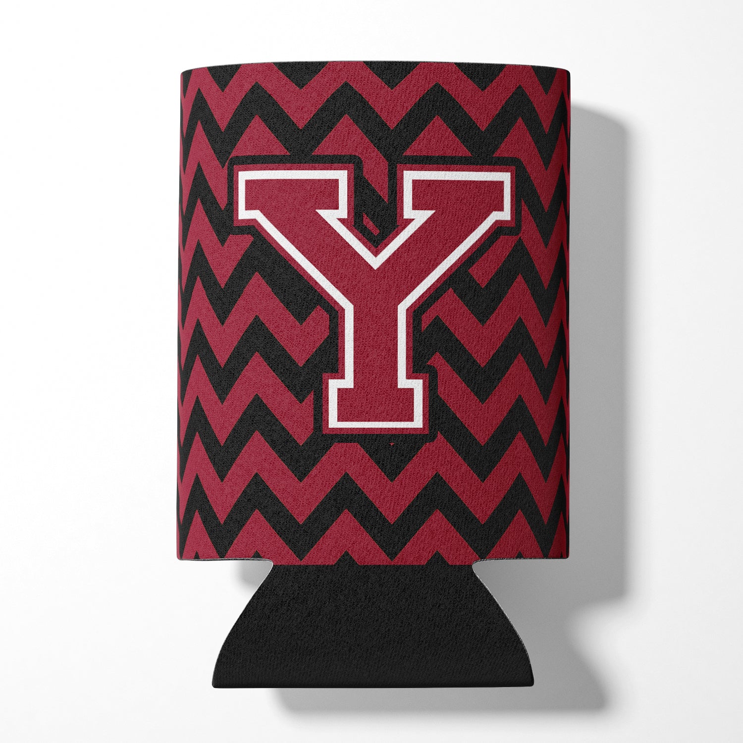 Letter Y Chevron Garnet and Black  Can or Bottle Hugger CJ1052-YCC.