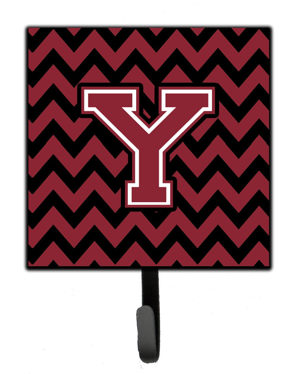 Letter Y Chevron Garnet and Black  Leash or Key Holder CJ1052-YSH4 by Caroline&#39;s Treasures