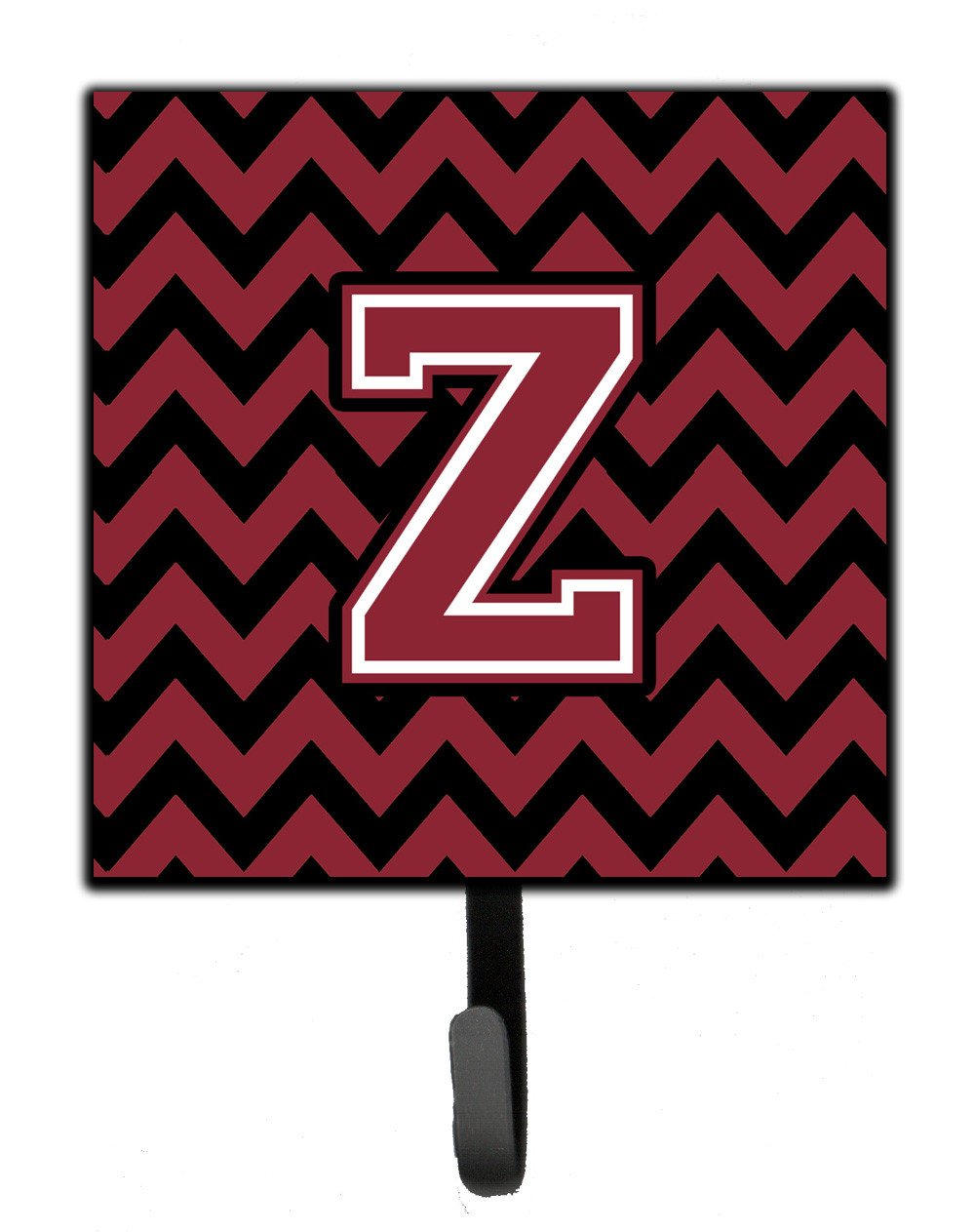 Letter Z Chevron Garnet and Black  Leash or Key Holder CJ1052-ZSH4 by Caroline's Treasures