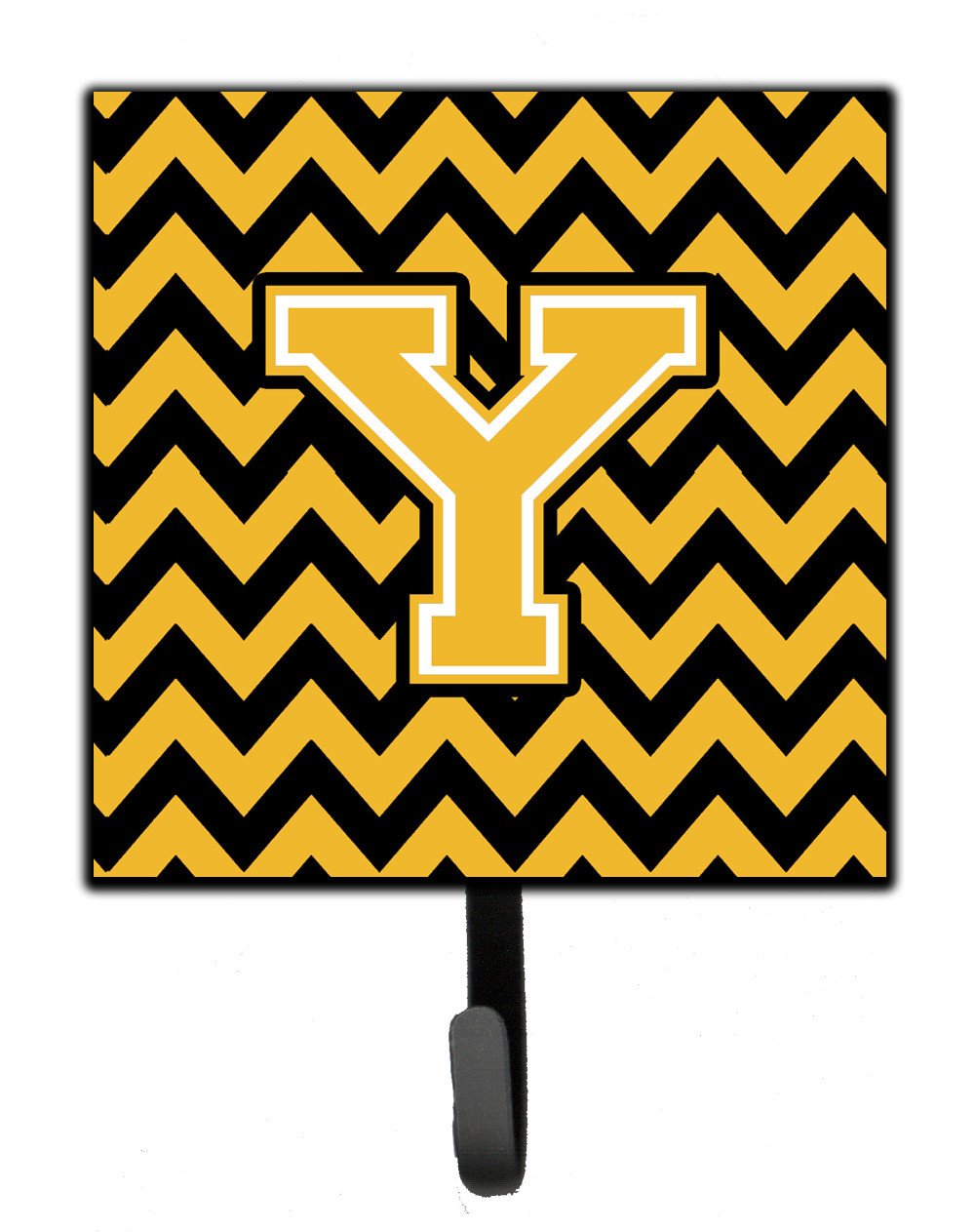 Letter Y Chevron Black and Gold Leash or Key Holder CJ1053-YSH4 by Caroline&#39;s Treasures