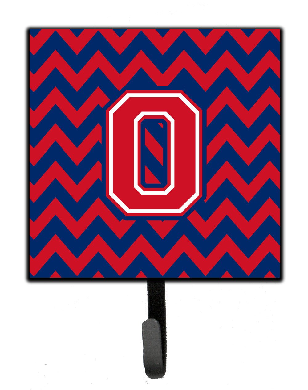 Letter O Chevron Yale Blue and Crimson Leash or Key Holder CJ1054-OSH4 by Caroline's Treasures