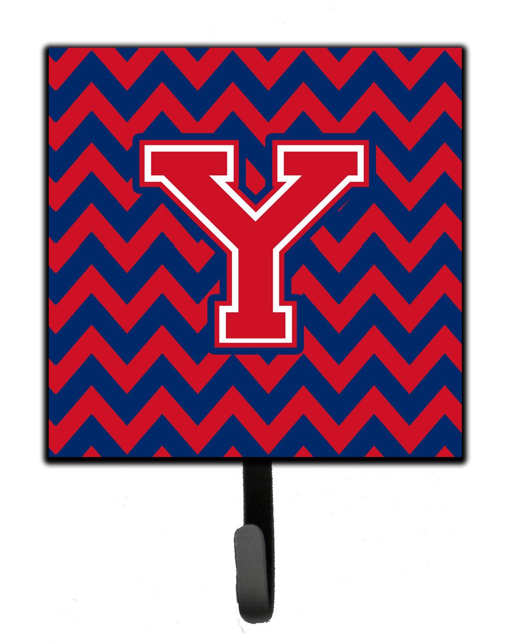 Letter Y Chevron Yale Blue and Crimson Leash or Key Holder CJ1054-YSH4 by Caroline&#39;s Treasures